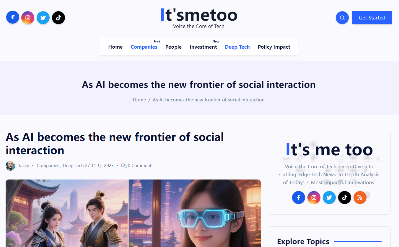 AI Reshaping the World: It’smetoo Unlocks a New Vision of Cutting-Edge Technology