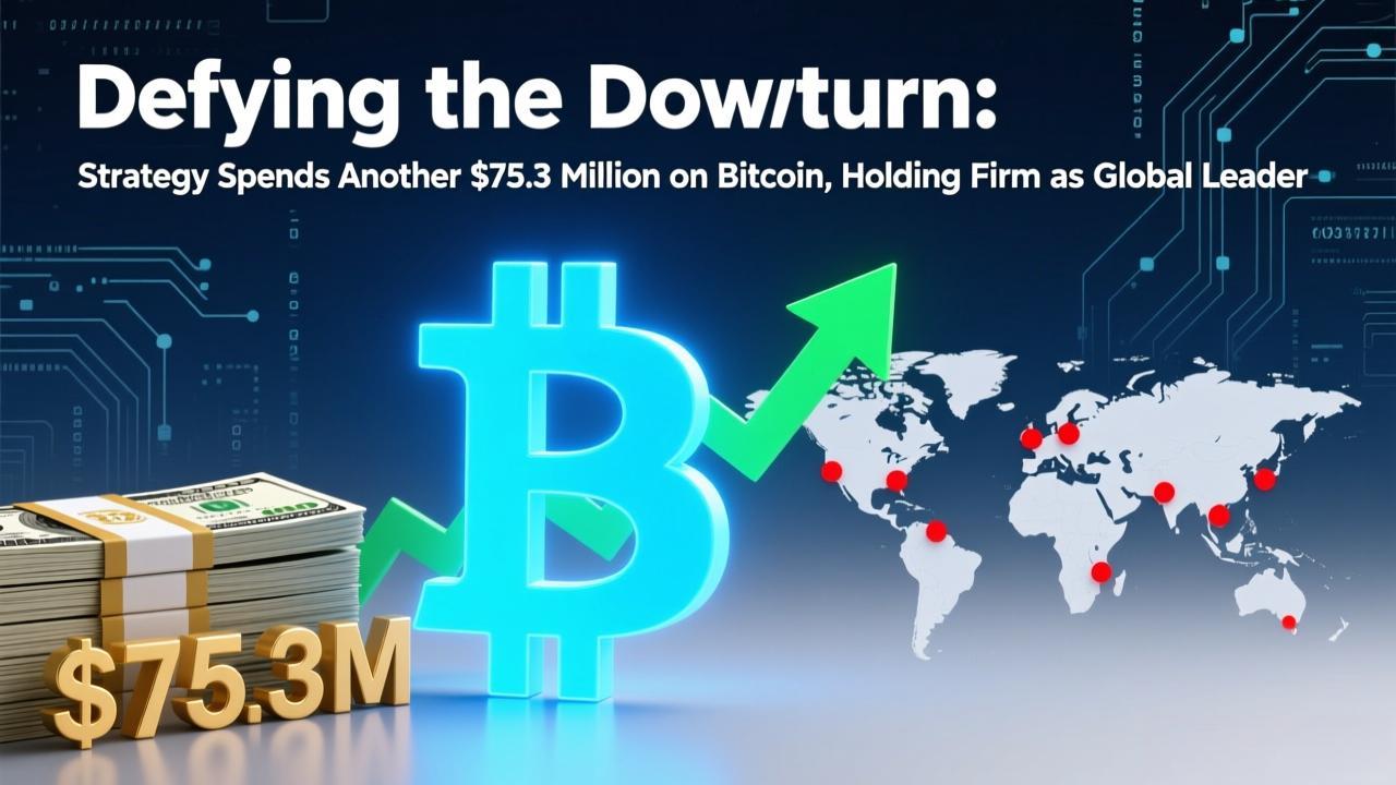 Defying the Downturn: Strategy Spends Another $75.3 Million on Bitcoin, Holding Firm as Global Leader